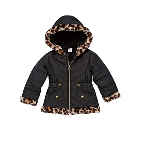 black leopard print puffer jacket